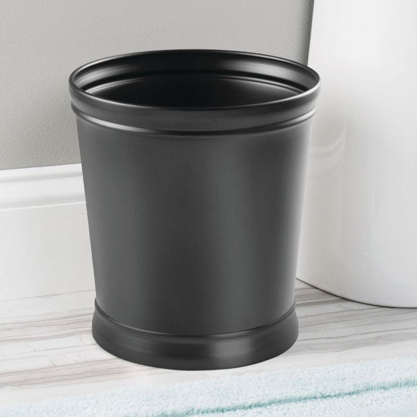 mDesign Metal Round Small Trash Can Wastebasket Garbage Bin & Reviews